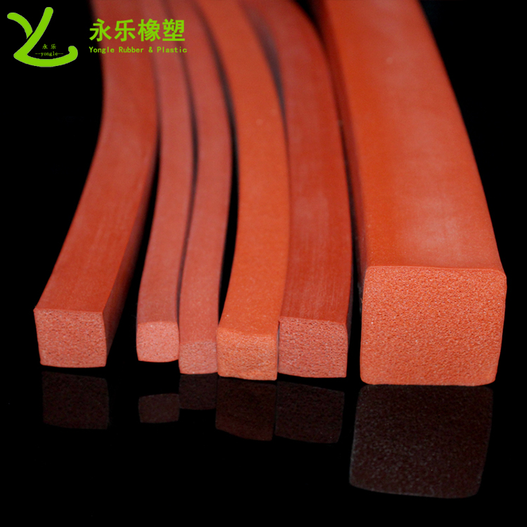 擠出硅膠密封條，耐高溫發(fā)泡硅膠條，阻燃硅膠發(fā)泡條