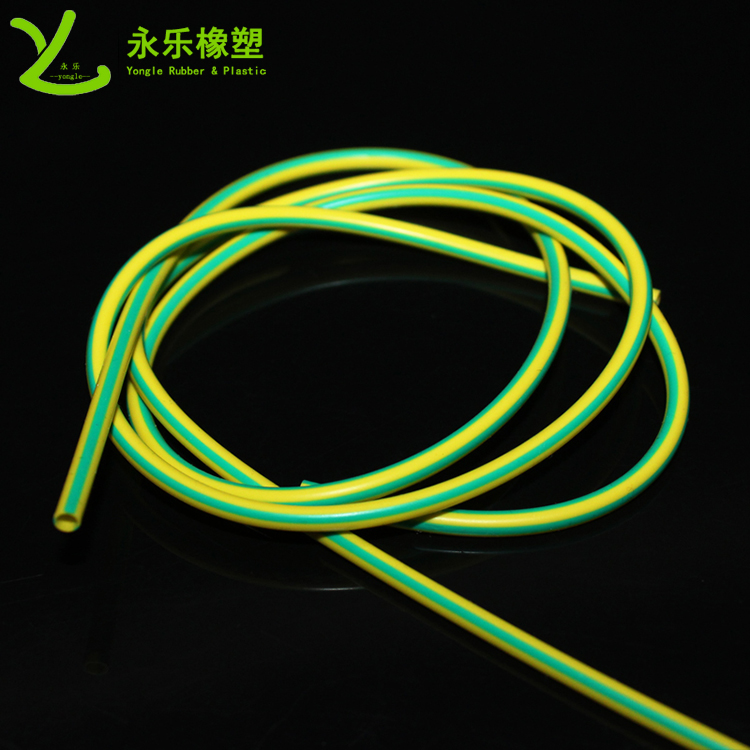 阻燃硅膠管，雙色阻燃硅膠管，黃綠絕緣硅膠管