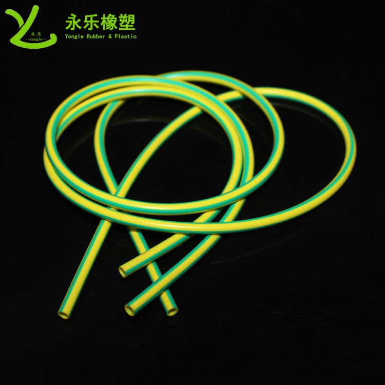 阻燃硅膠管，雙色阻燃硅膠管，黃綠絕緣硅膠管