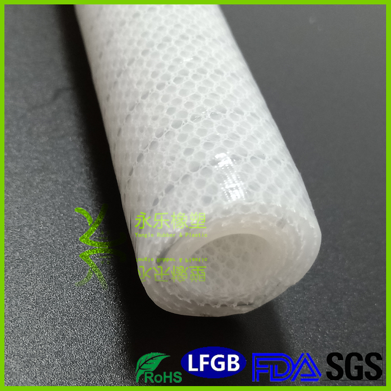 網(wǎng)狀夾線(xiàn)夾布編織硅膠管 制藥編織硅膠管 大口徑編織硅膠管